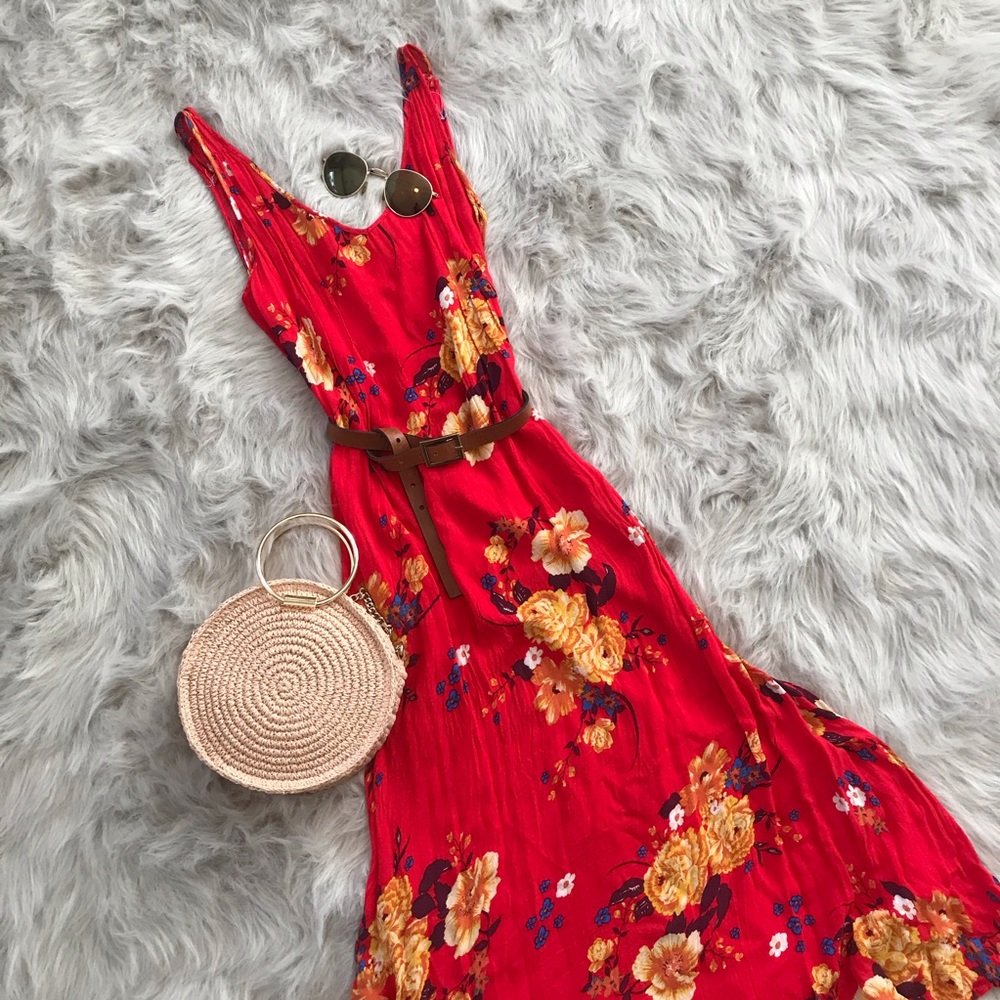 Free People Floral Midi Summer Dress